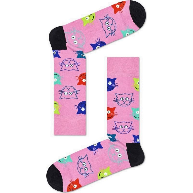 Happy Socks 3-Pack Mixed Cat Socks Gift Set Multi 0100