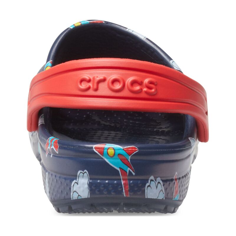 Crocs™ Classic Toddler Printed Clog Kid's Navy