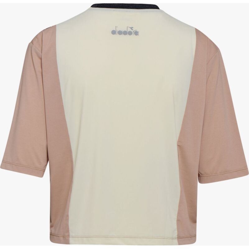 DIADORA L. SS T-Shirt Be One Tech Mahogany Rose/Whisper White