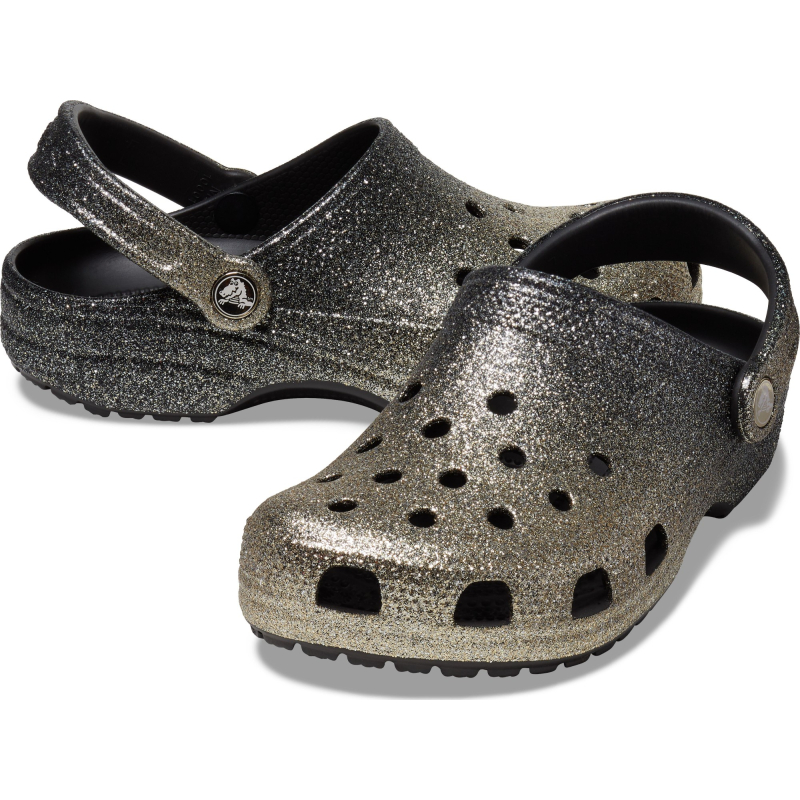 Crocs™ Classic Ombre Glitter Clog Black/Gold