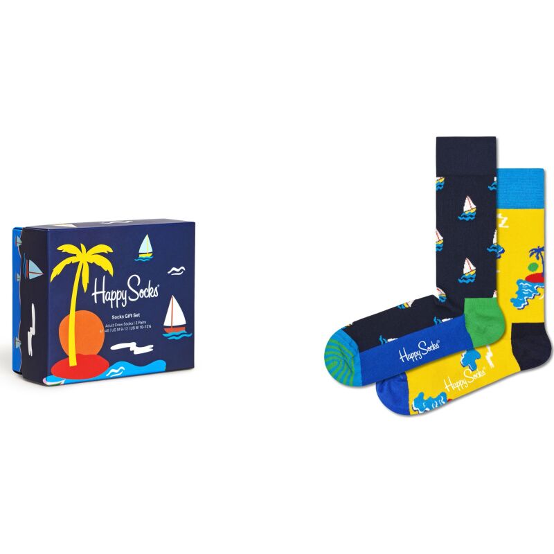 Happy Socks 2-Pack Sail Away Gift Set Multi 6500