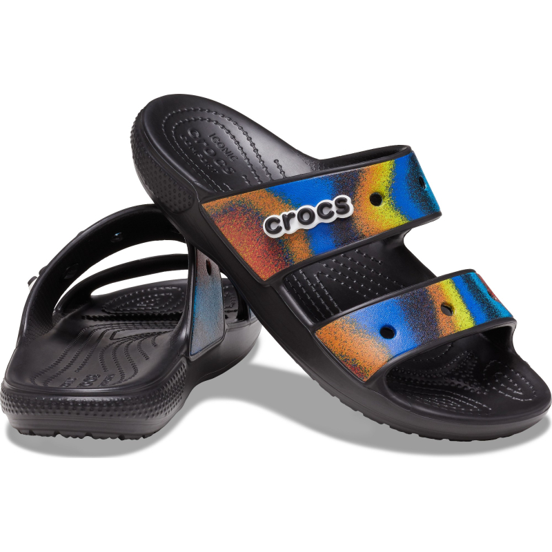 Crocs™ Classic Spray Dye Sandal Black/Multi