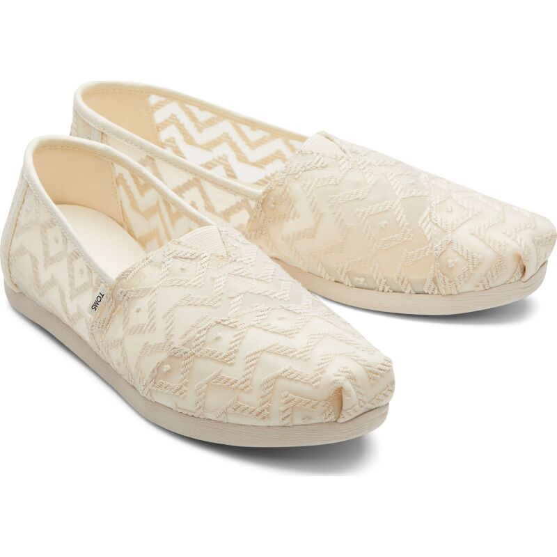 TOMS Chevron Lace Women's Alpargata Natural