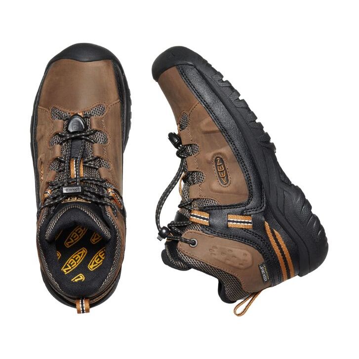 Keen TARGHEE MID WP YOUTH Dark Earth/Golden Brown