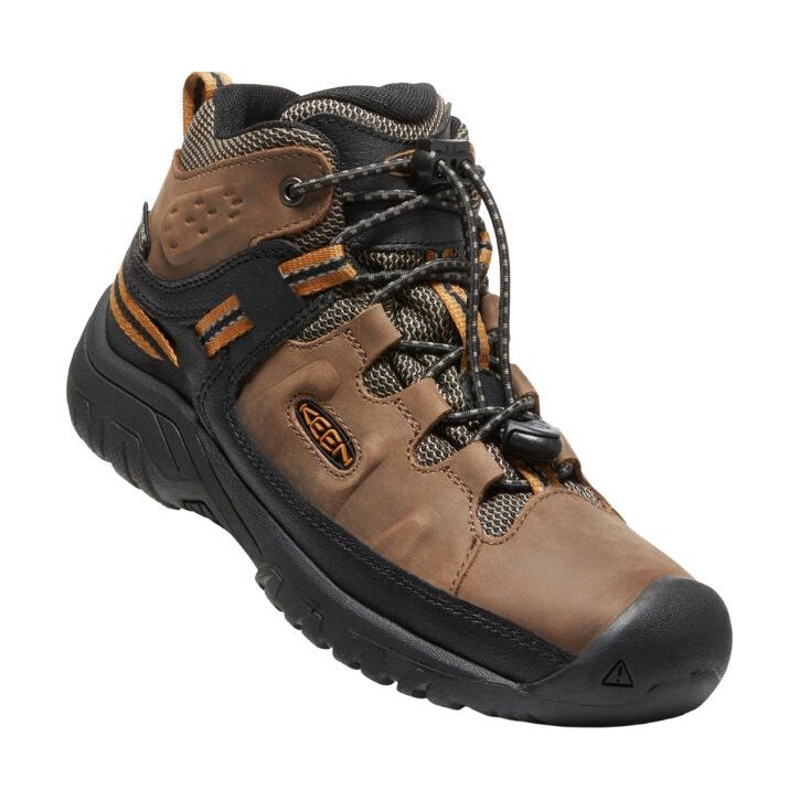 Keen TARGHEE MID WP YOUTH Dark Earth/Golden Brown