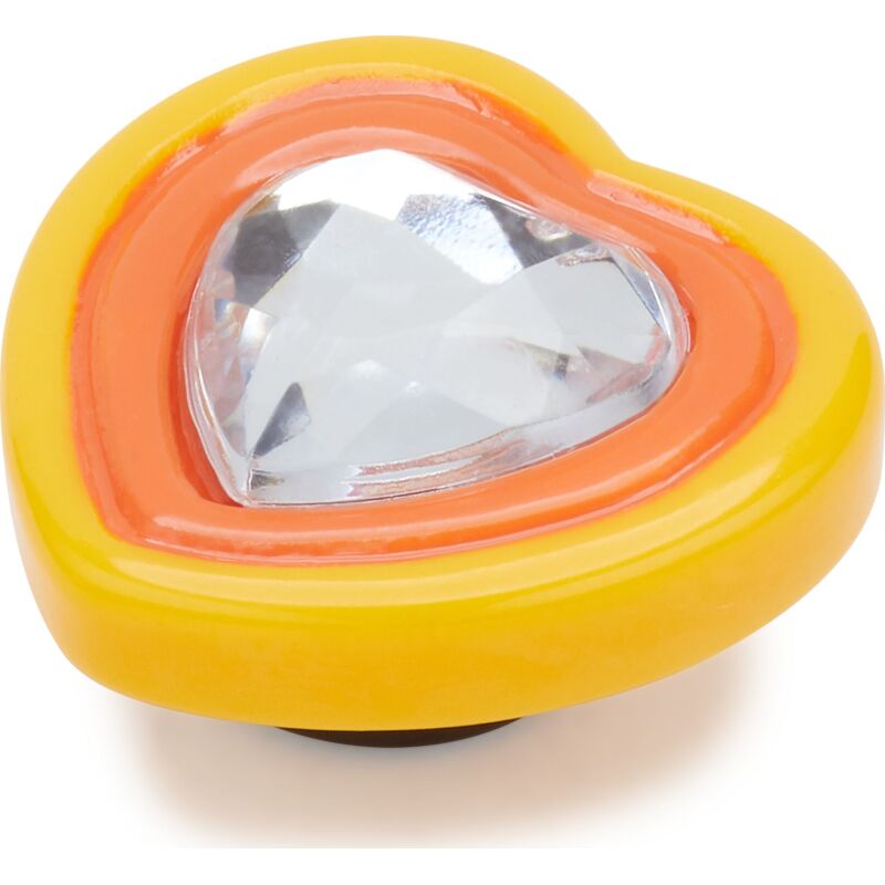 Crocs™ Jibbitz Yellow Orange Heart Gem Multi