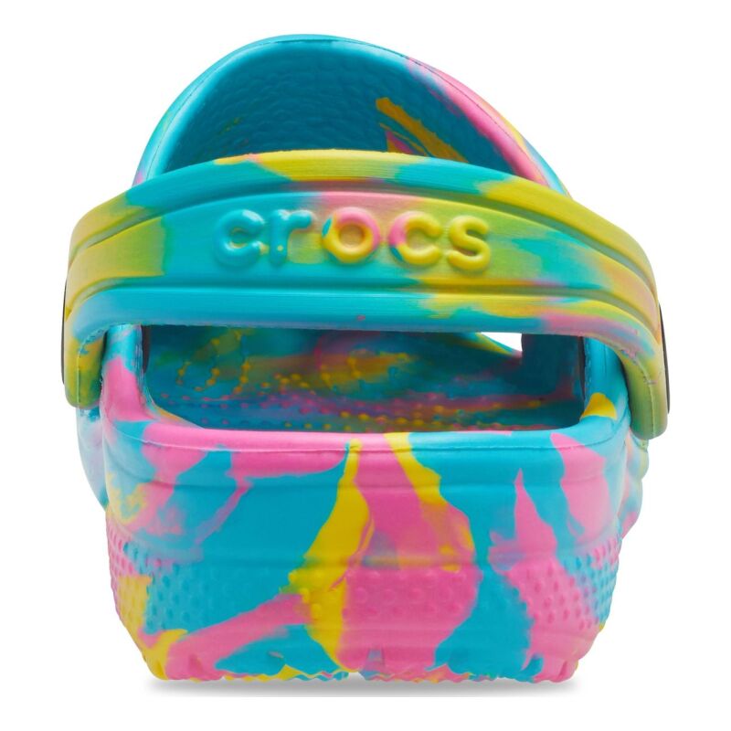 Crocs™ Classic Marbled Clog Kid's 207464 Digital Aqua/Multi