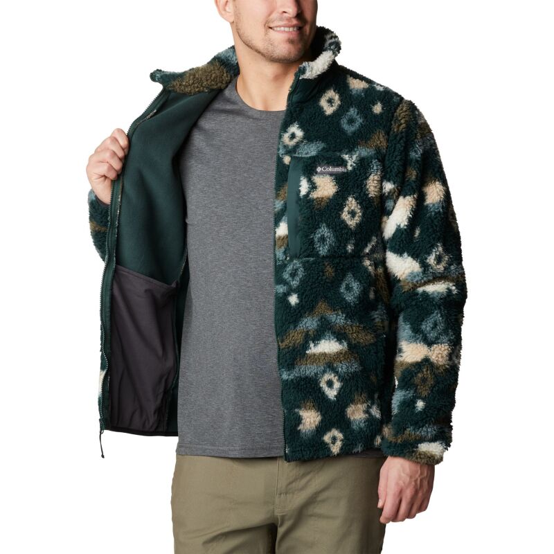 Columbia Winter Pass Print Fleece Full Zip Spruce Rocky Mo
