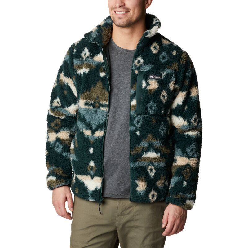 Columbia Winter Pass Print Fleece Full Zip Spruce Rocky Mo