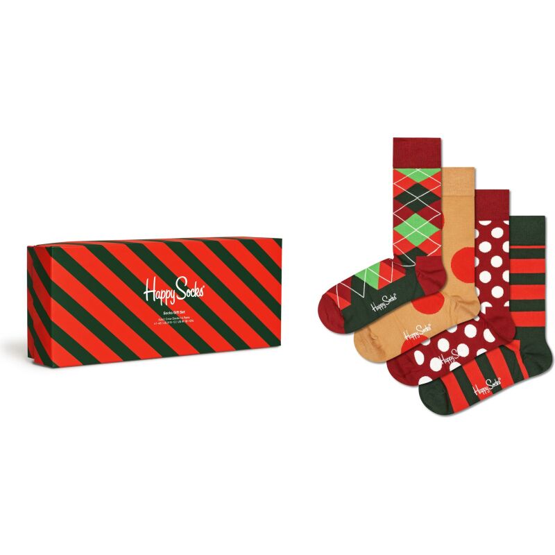 Happy Socks 4-Pack Holiday Classics Gift Set Multi-4300
