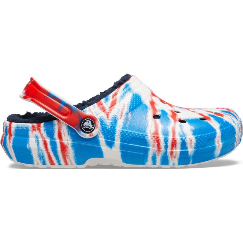 Crocs™ Classic Lined Tie Dye Clog Navy/Red/White