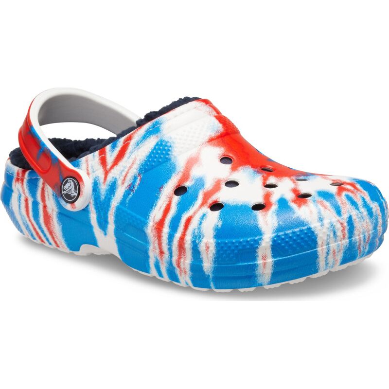 Crocs™ Classic Lined Tie Dye Clog Navy/Red/White