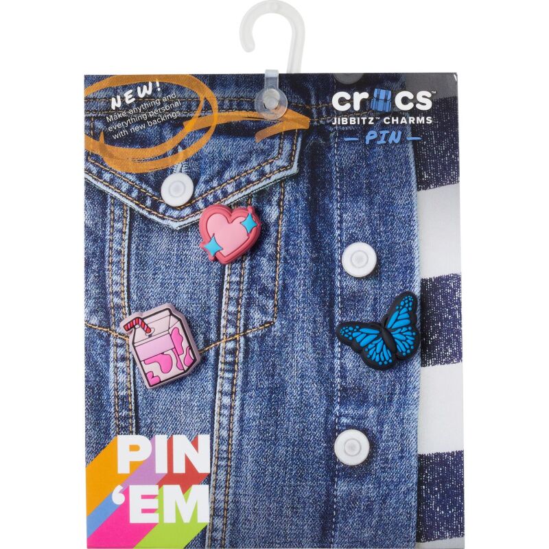 Crocs™ PINK BLUE PIN BACKER 3-PACK G0877500-MU 