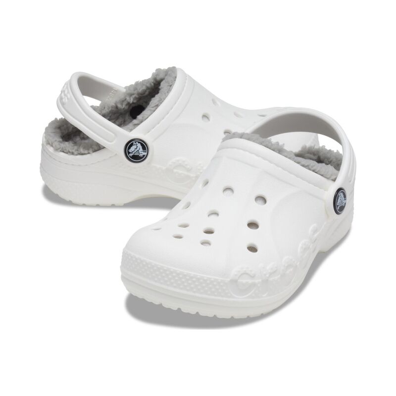 Сабо Crocs™ Baya Lined Clog Kid's 207500 White/Light Grey