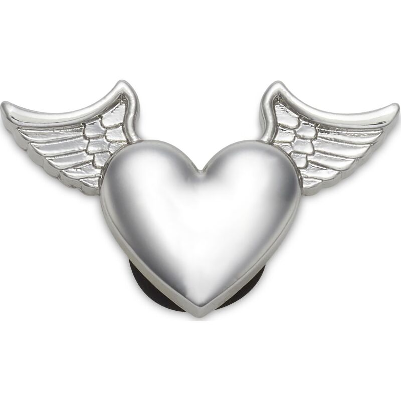 Crocs™ Silver Metal Heart and Wings Multi