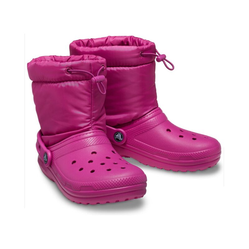 Crocs™ Classic Lined Neo Puff Boot Kid's Fuchsia Fun