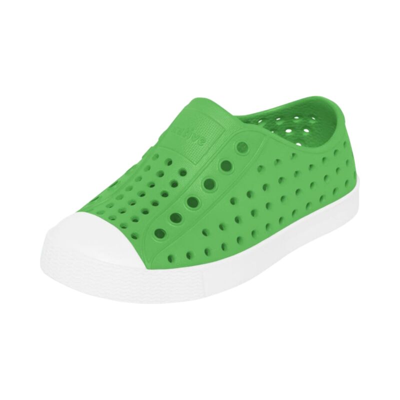 NATIVE Jefferson Junior GRASSHOPPER GREEN/ SHELL WHITE