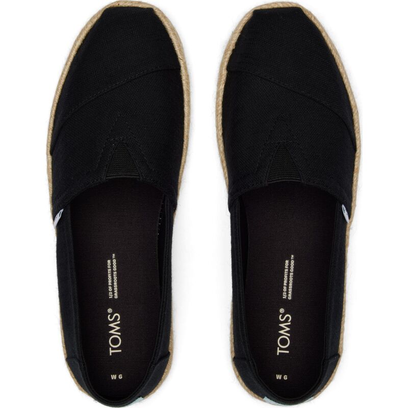 TOMS Recycled Cotton Women Alpargata Rope Black