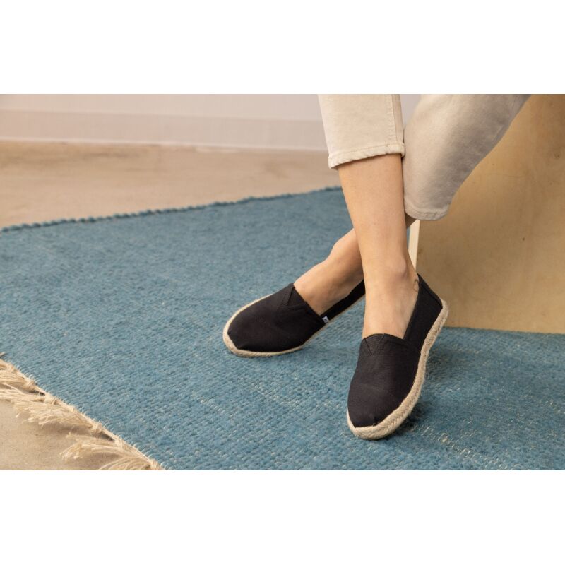 TOMS Recycled Cotton Women Alpargata Rope Black