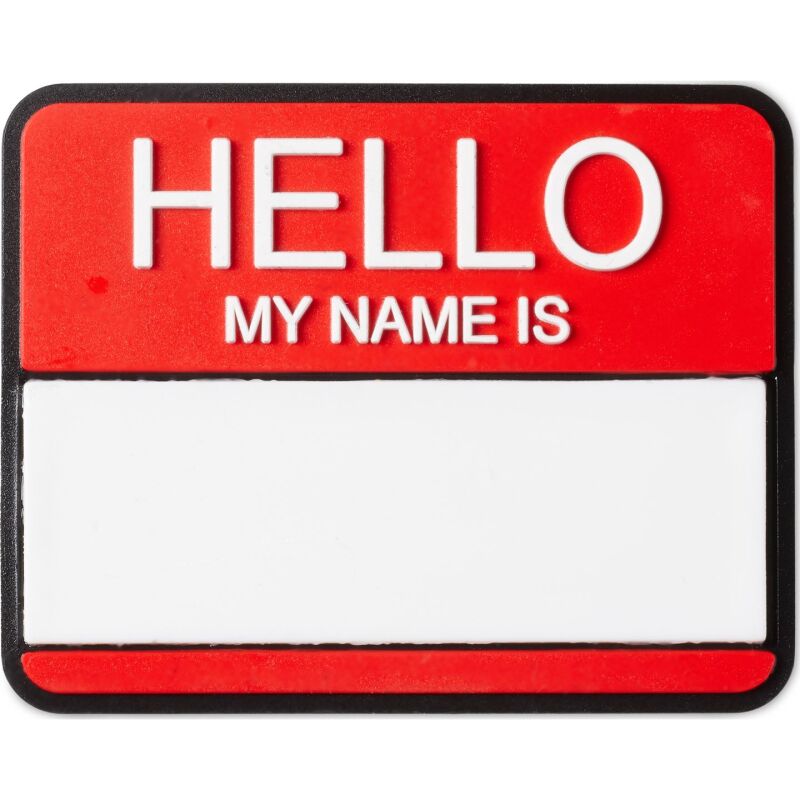 Crocs™ Jibbitz Hello My Name Is Multi