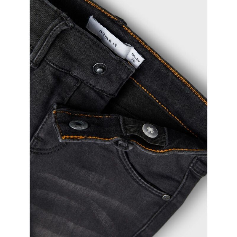 Name It Slim Fleece Jeans Girls' Black Denim