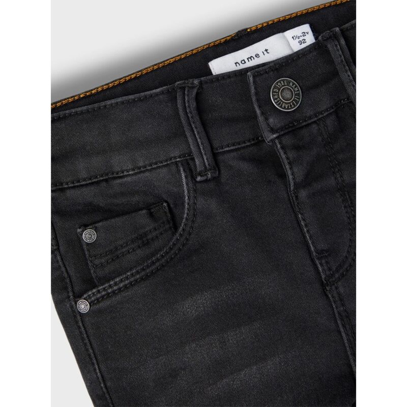 Name It Slim Fleece Jeans Girls' Black Denim