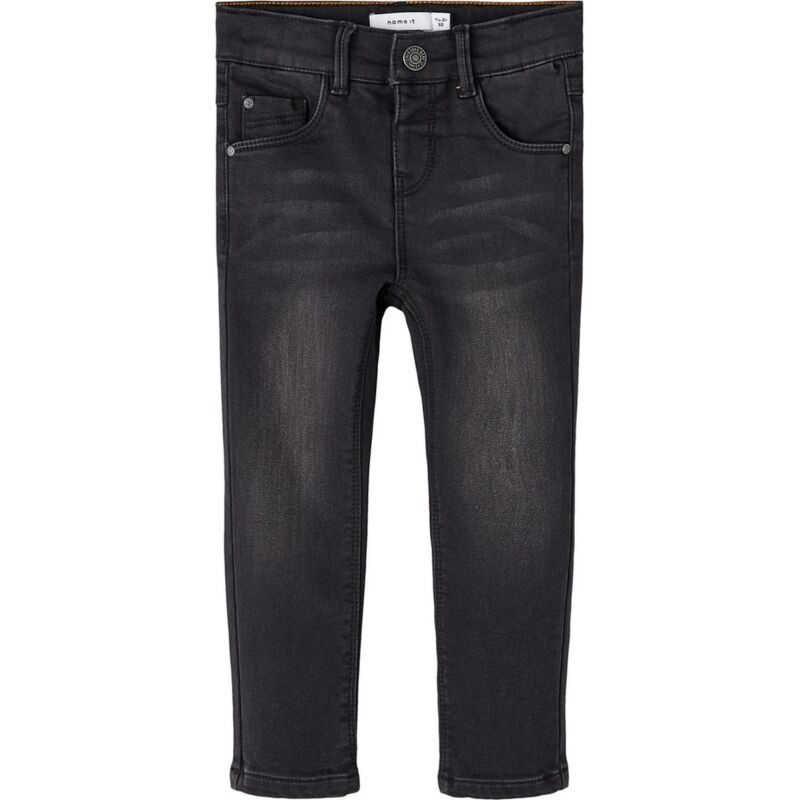 Name It Slim Fleece Jeans Girls' Black Denim
