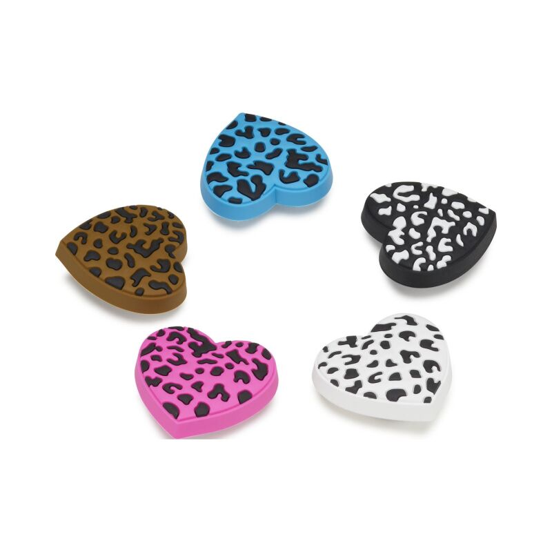 Crocs™ Jibbitz Leopard Animal Print Heart 5 Pack 