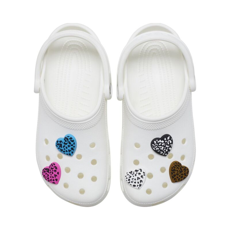 Crocs™ Jibbitz Leopard Animal Print Heart 5 Pack 