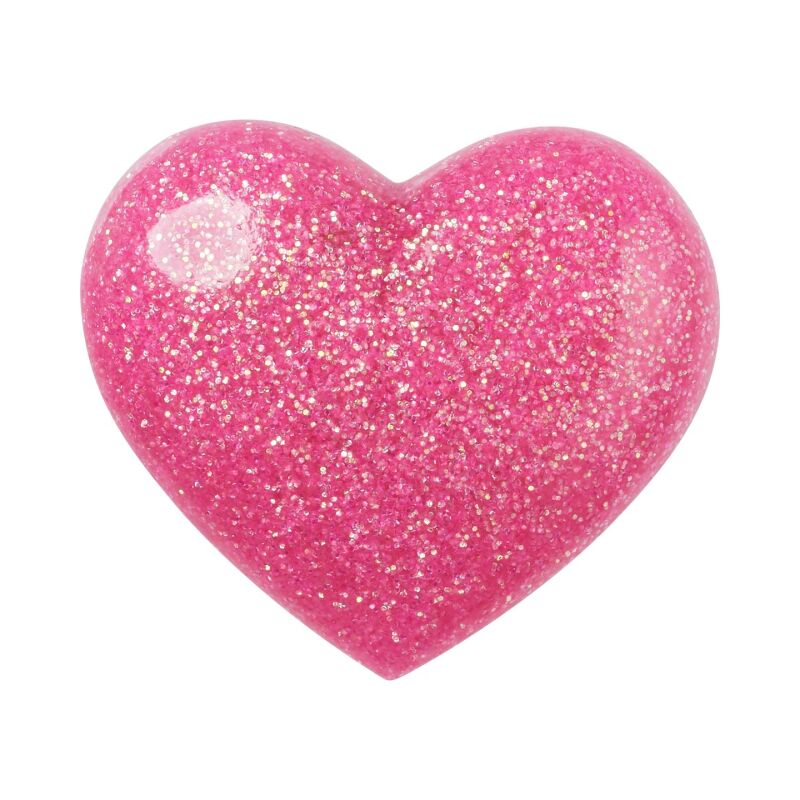 Crocs™ Jibbitz Pink 3D Glitter Heart 