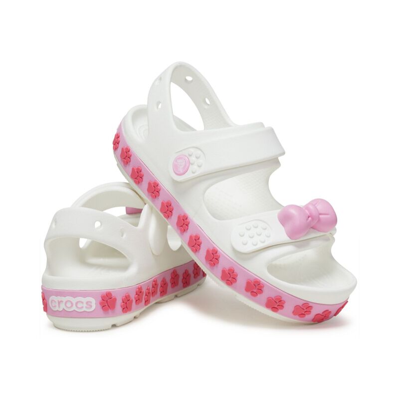Crocs™ Crocband Cruiser Pet Sandal White/Pink Tweed