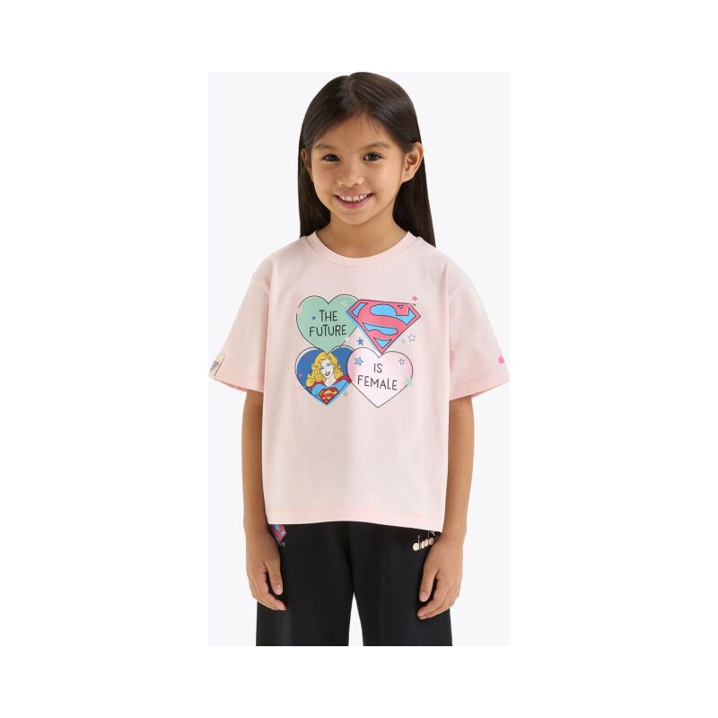 DIADORA JG.T-SHIRT SS SUPERGIRL Wild Rose (50207)