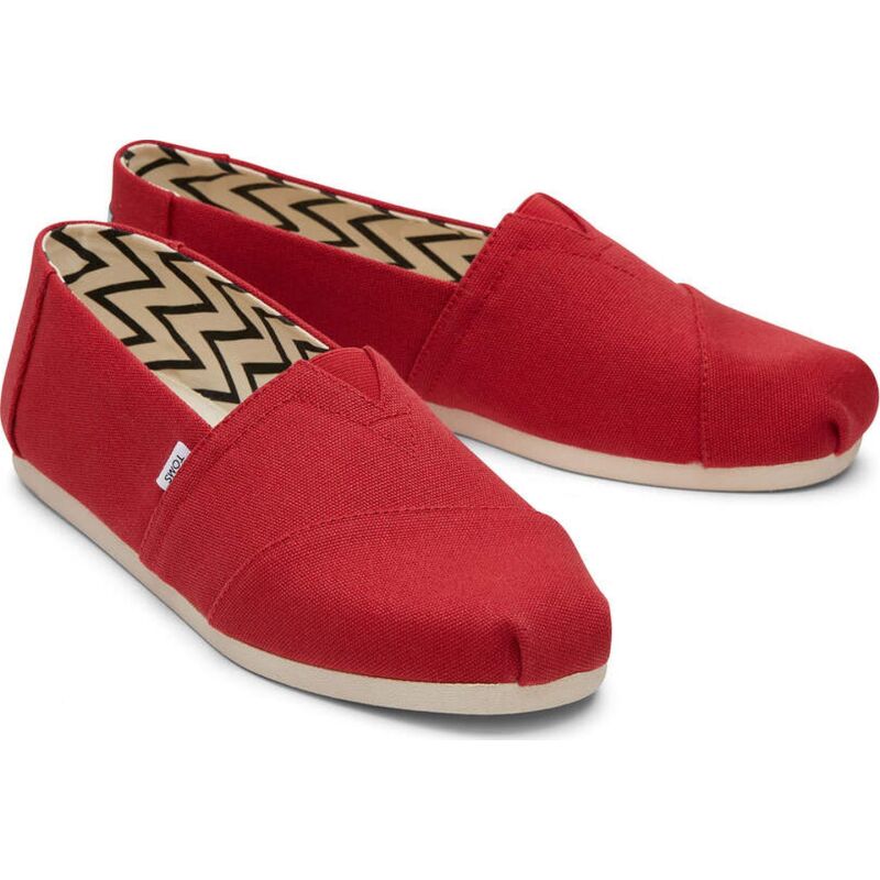TOMS Recycled Cotton Canvas Men's Alpargata Red
