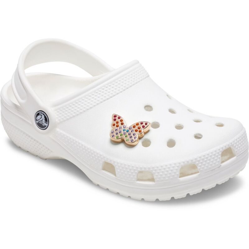 Crocs™ Jibbitz Gold Rainbow Encrstd Butterfly 