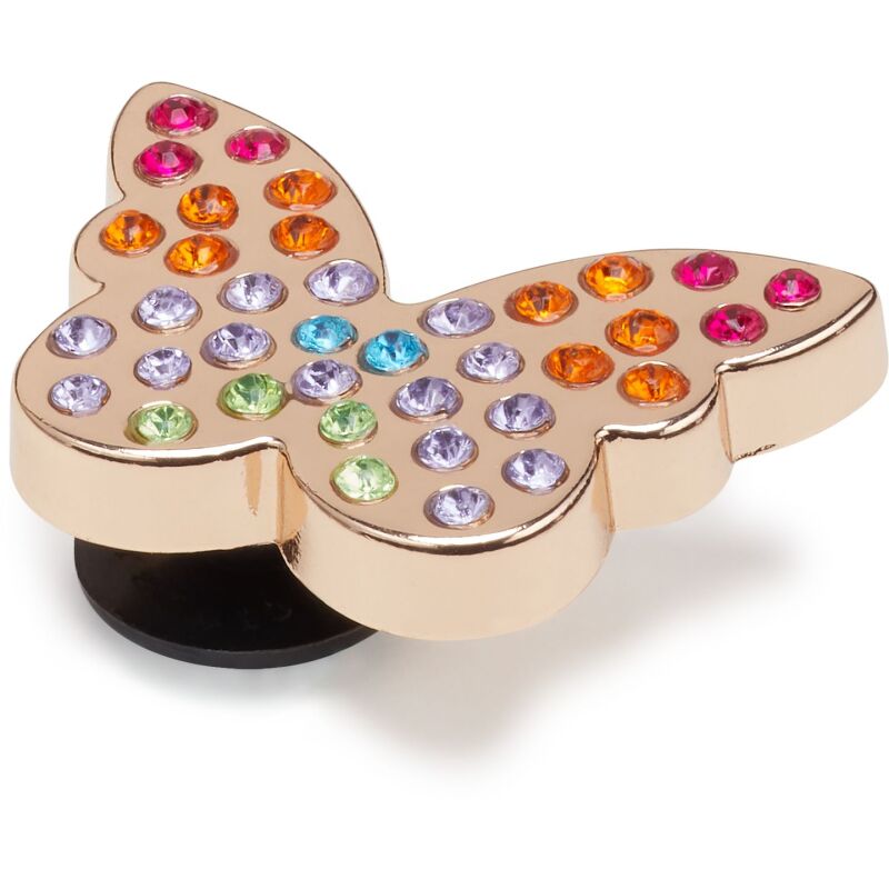 Crocs™ Jibbitz Gold Rainbow Encrstd Butterfly 