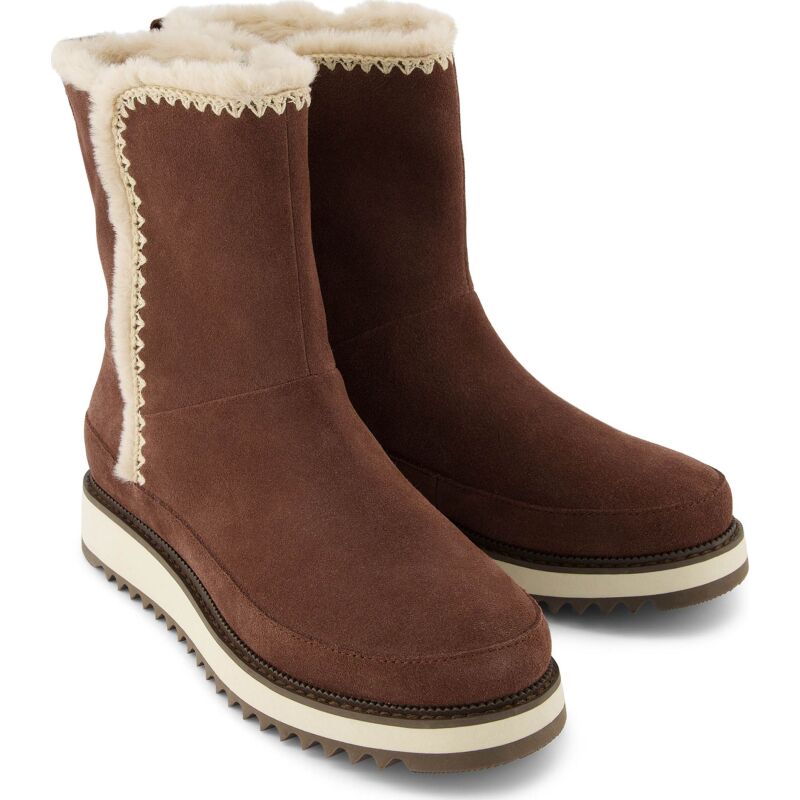 TOMS SUEDE WOMEN'S BERGEN BOOT Dark Brown