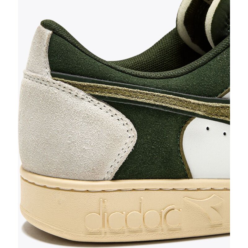 DIADORA Magic Basket Low Suede Leather White/Kombu Green