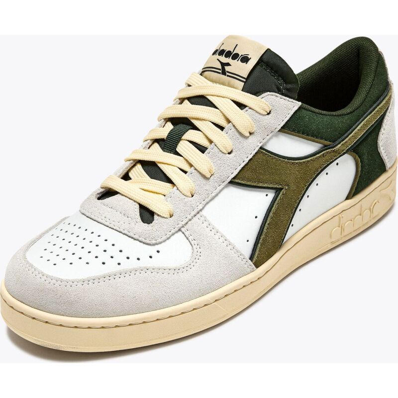 DIADORA Magic Basket Low Suede Leather White/Kombu Green