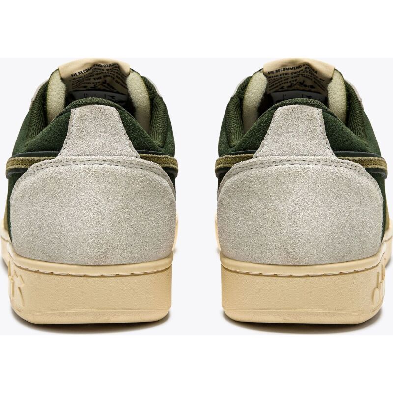 DIADORA Magic Basket Low Suede Leather White/Kombu Green