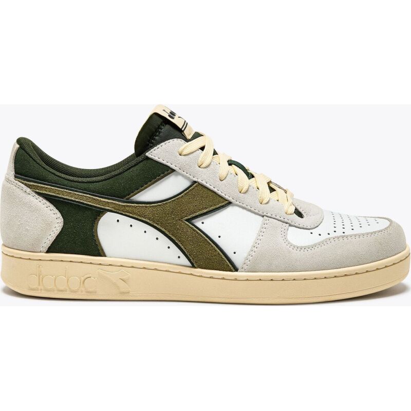 DIADORA Magic Basket Low Suede Leather White/Kombu Green