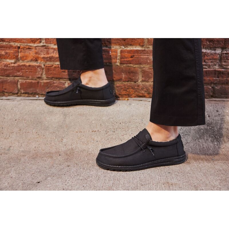 HEYDUDE Wally Stretch Canvas Men 40700 Black/Black