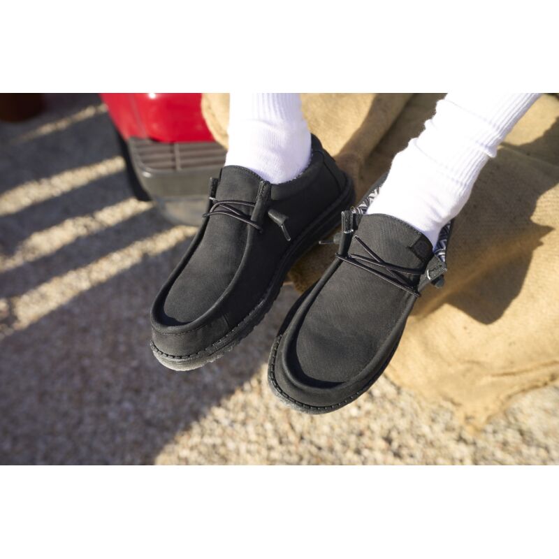 HEYDUDE Wally Stretch Canvas Men 40700 Black/Black