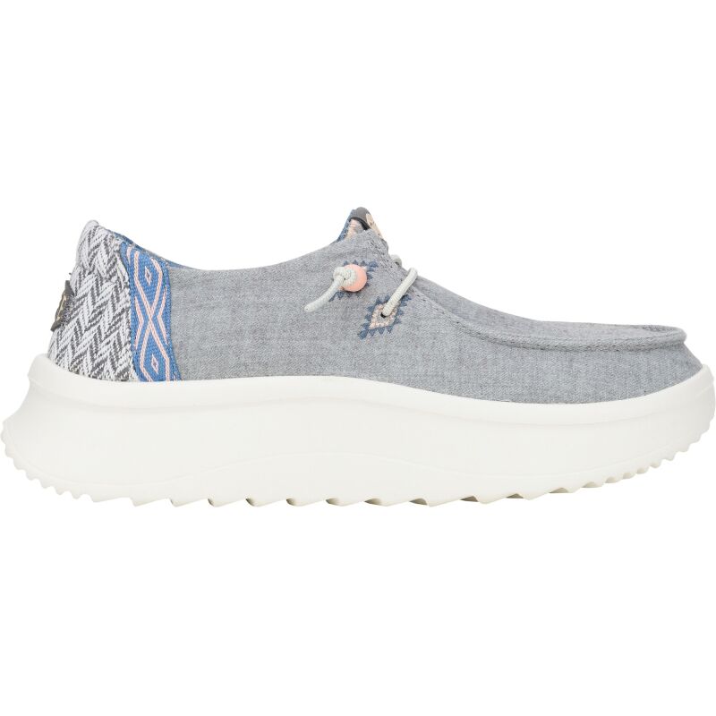 HEYDUDE Wendy Peak Chambray Woven Grey