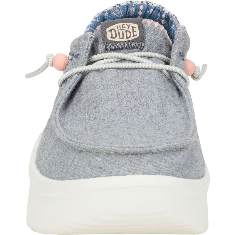 HEYDUDE Wendy Peak Chambray Woven Grey