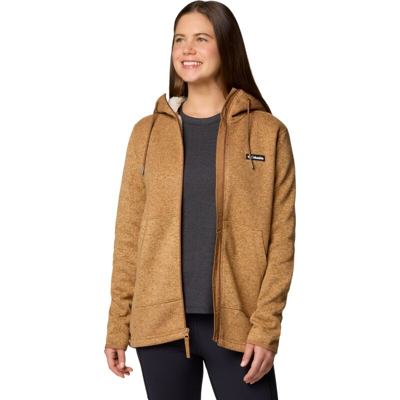 Columbia Sweater Weather Sherpa Full Zip II Women's Camel Brown Heather