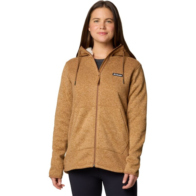 Columbia Sweater Weather Sherpa Full Zip II Women's Camel Brown Heather