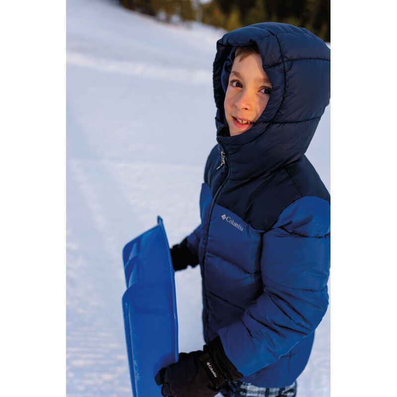 Columbia Puffect Hooded Jacket Kid's Mountain Blue/ Collegiate Navy