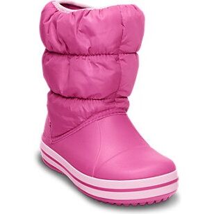 Crocs™ Kids' Winter Puff Boot Spilgti rozā/Gaiši rozā