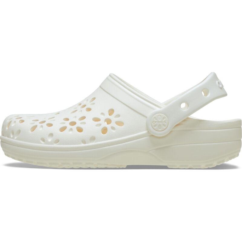 Crocs™ Classic Floral Cut Out Clog Kids' Chalk