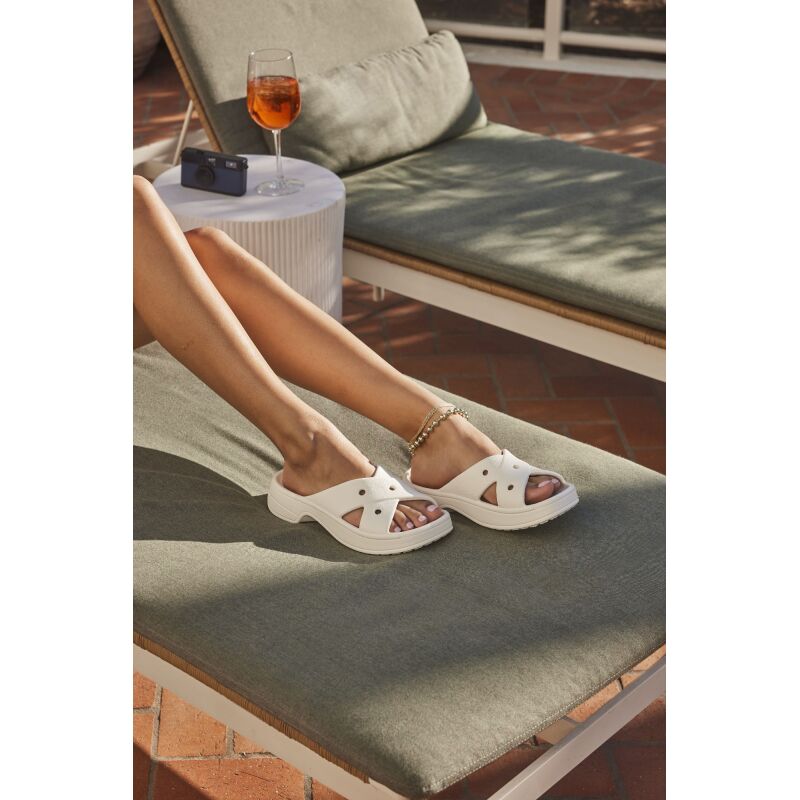 Crocs™ Womens Cross Strap Chalk
